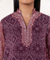 Women's Pret Blended Chiffon Printed Purple 3 Piece Suit